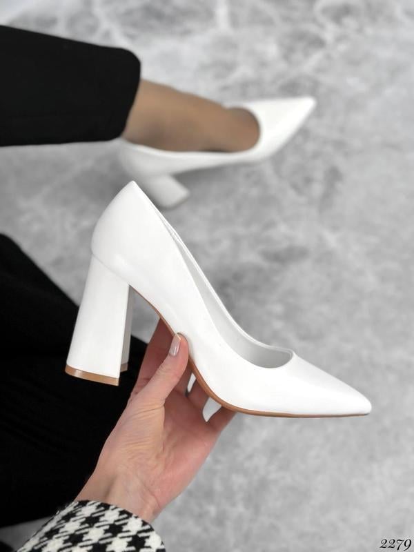 Туфлі жіночі на каблуку весільні Панда р. 36 23 см Білий (2279-36) - фото 4