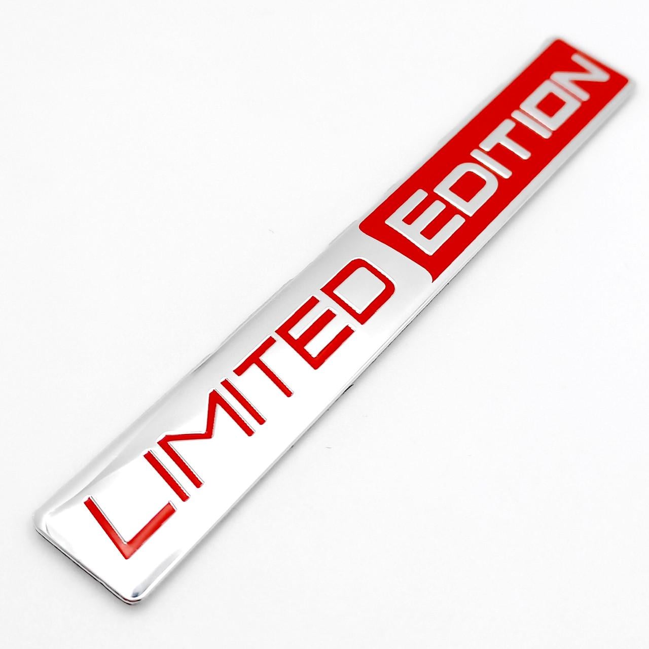 Эмблема алюминиевая Limited Edition 10,2х1,4 см Хром/Красный (2976286652)