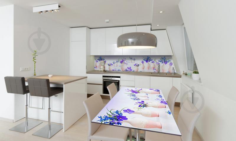 Наклейка виниловая на стол Zatarga «Клематис и Кувшины» 650х1200 мм Z180569/1st