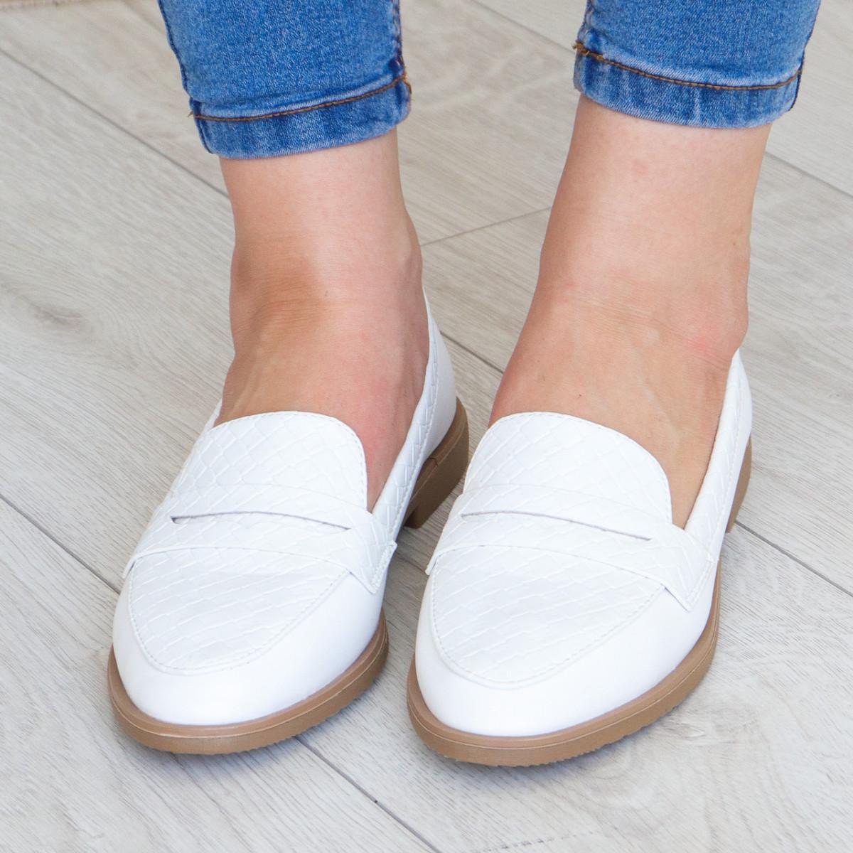 Лоферы женские Fashion р. 39 25 см Белый (3173)