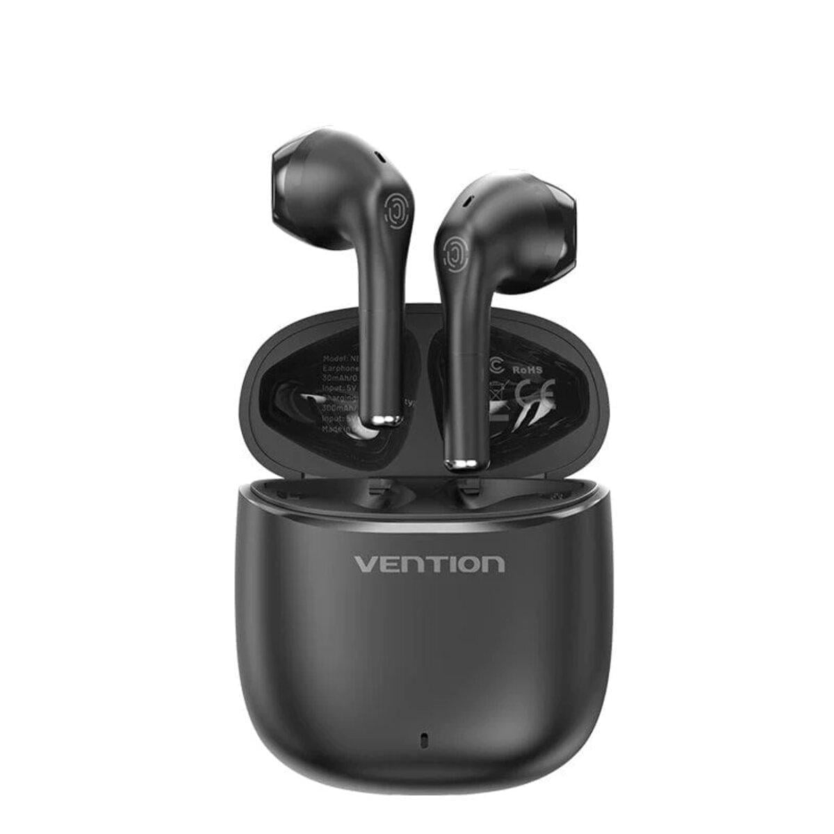 Наушники беспроводные Vention Elf Earbuds E02 300 mAh Bluetooth 5.3 Black (602016)
