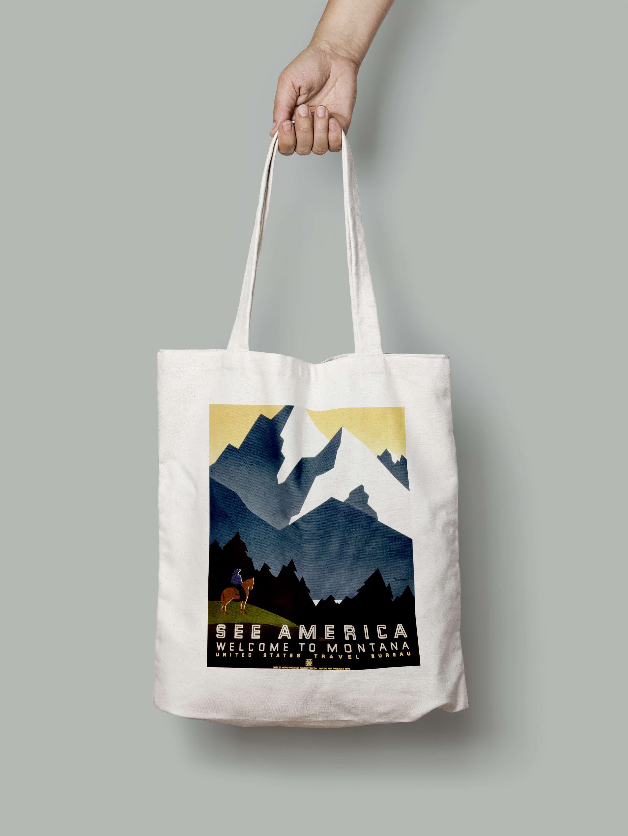 Эко-сумка Горы Монтаны шопер (montana_america_usa_Bag)