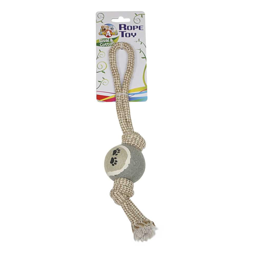 Игрушка для собак Croci Eco канат грейфер Мяч c ручкой 6х34 см (C6098328)