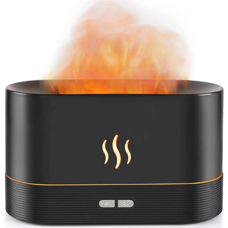 Увлажнитель воздуха с имитацией пламени Flame DQ701 с подсветкой USB Black - фото 4