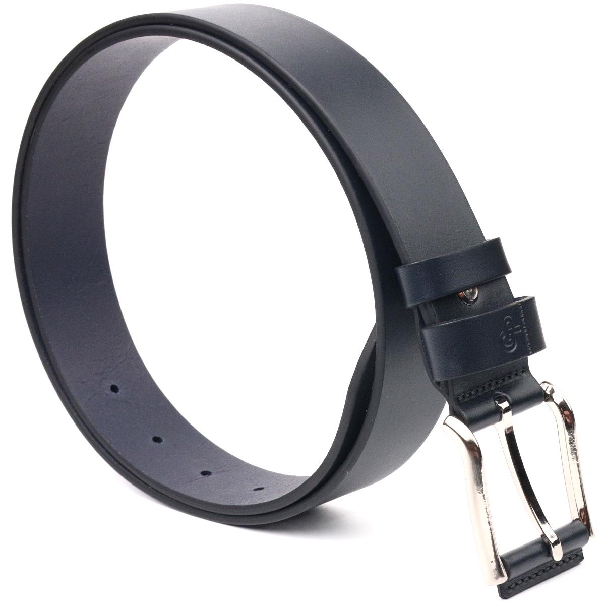 Ремень кожаный мужской GRANDE PELLE Leather Belt 21470 Синий (10847254) - фото 2