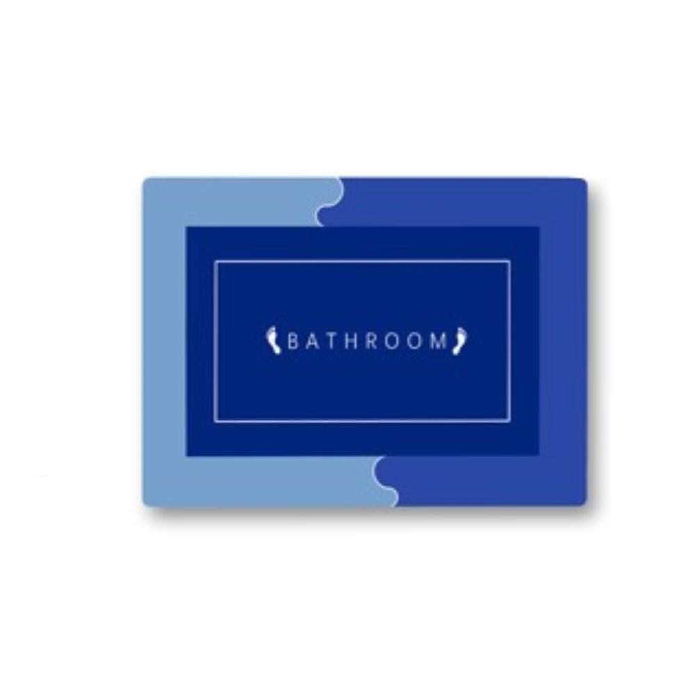 Коврик в ванную комнату Stenson R30937-120 прямоугольный 80x120 см Синий (26712828)