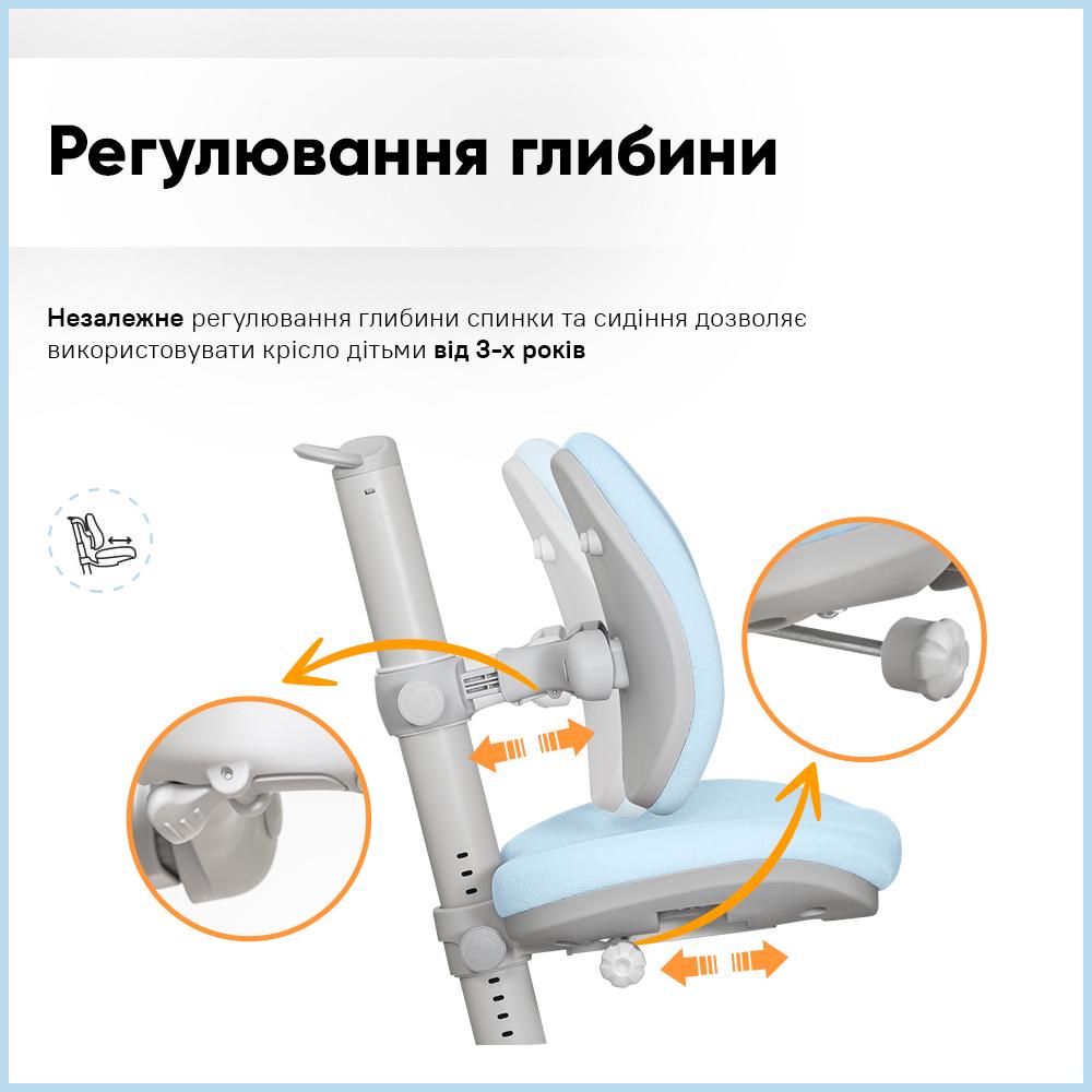 Кресло детское Mealux Ortoback Duo Plus Голубой (Y-510 KBL Plus) - фото 4