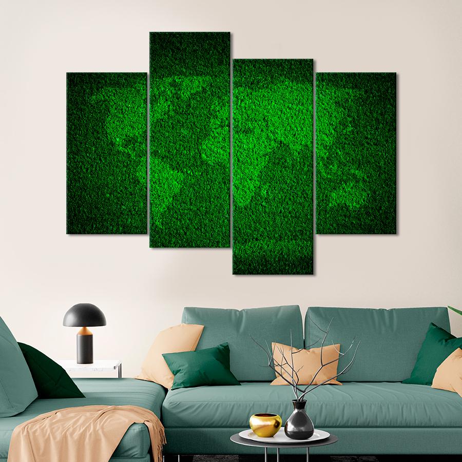 Картина карта Яркая карта мира на траве 89x56 см (A1362-4) Картина карта Яркая карта мира на траве 89x56 см (A1362-4)