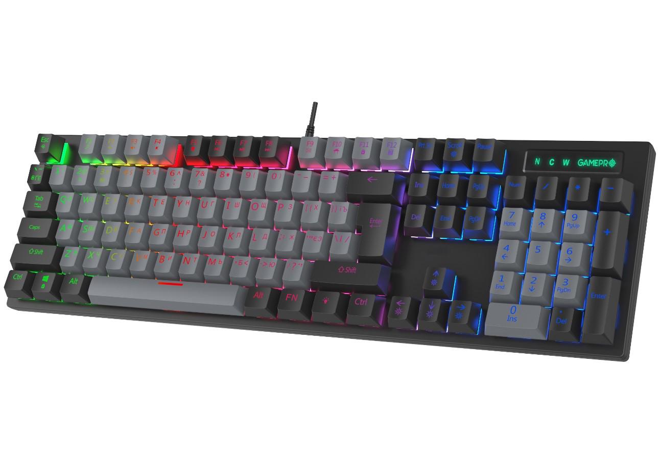 Клавиатура игровая механическая GamePro GPMK-105 Black USB Red Switch