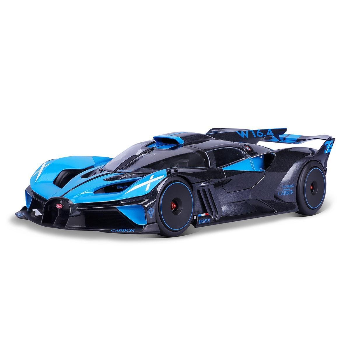 Автомодель дитяча іграшка BUGATTI BOLIDE 1:18 Чорно-синій