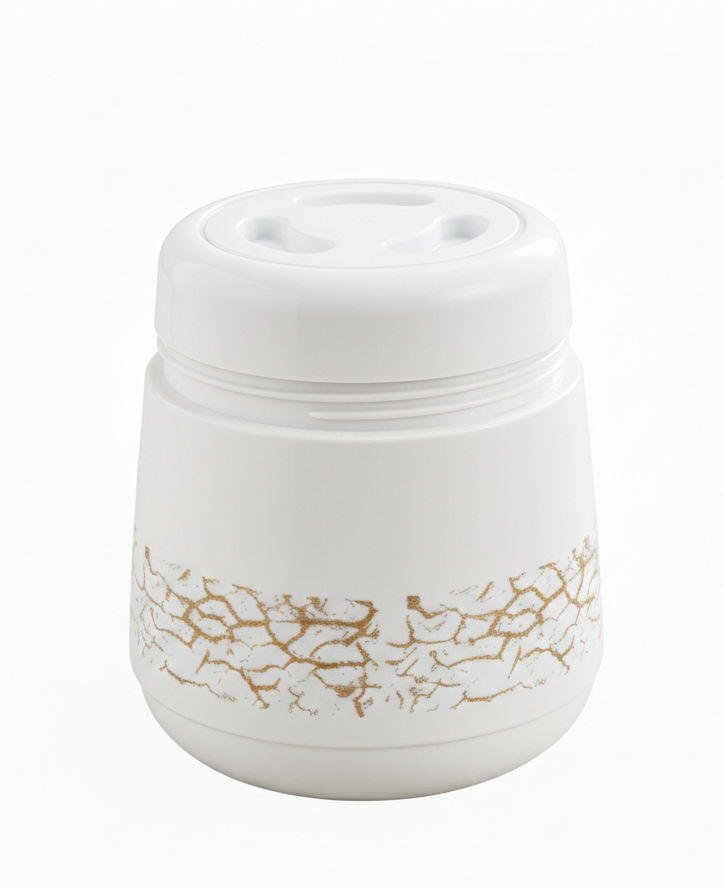 Термос харчовий 1,0 л зі скляною колбою для їжі White (32168859)