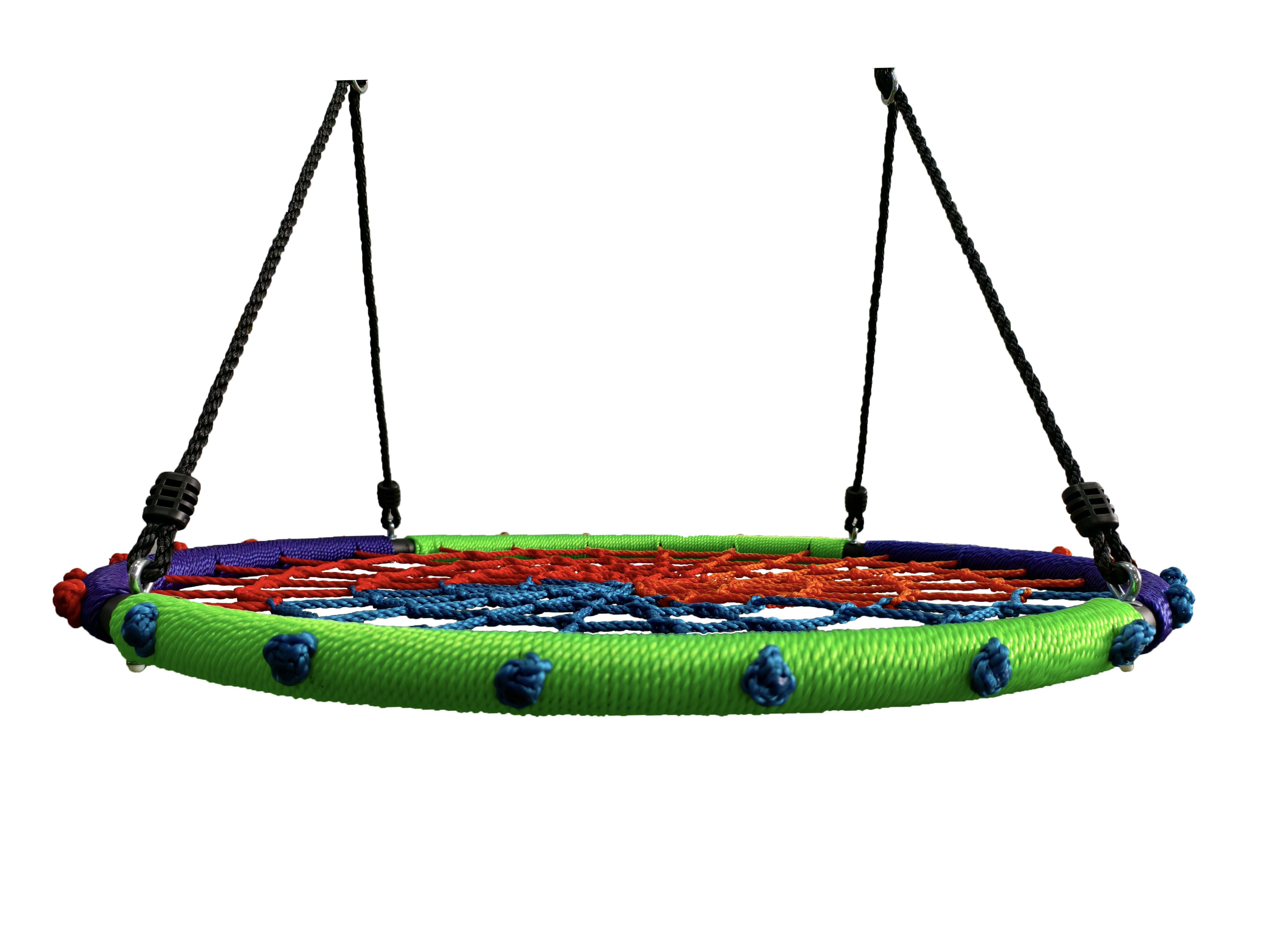 Гойдалка-гніздо дитяча Spoko SP-5C кругла підвісна для вулиці 100 см Різнокольоровий (6026) - фото 4 Гойдалка-гніздо дитяча Spoko SP-5C кругла підвісна для вулиці 100 см Різнокольоровий (6026) - фото 4