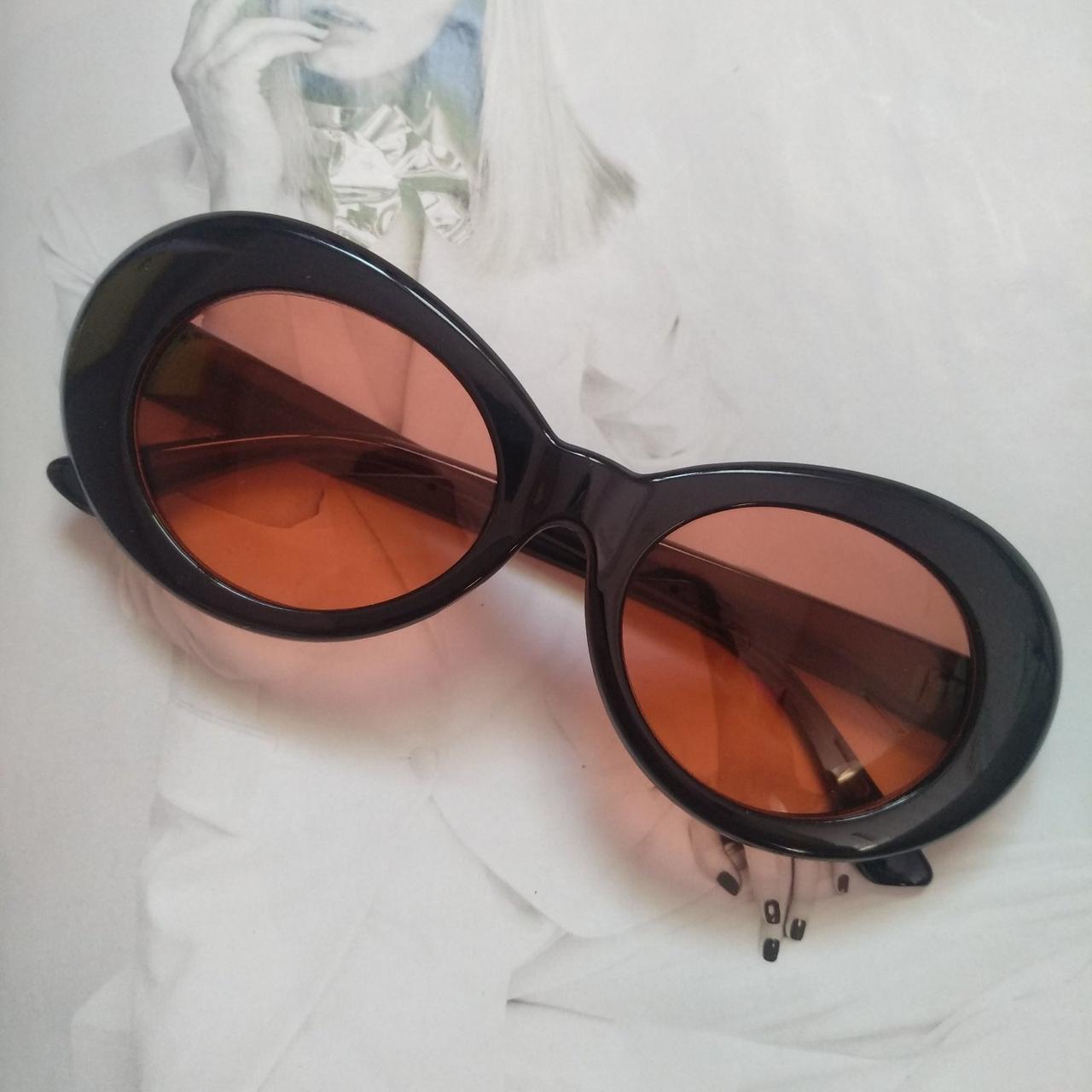 Сонцезахисні окуляри овал Чорний з помаранчевим