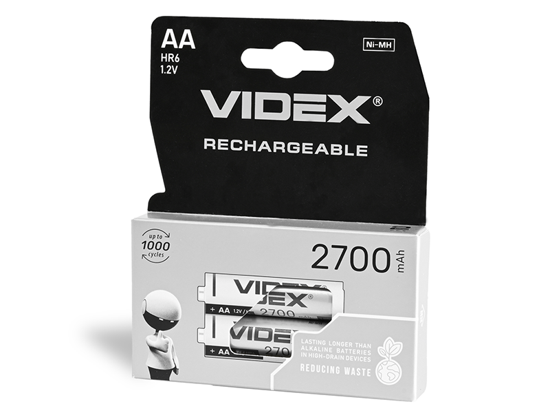 Аккумулятор Videx HR6/AA 2700 mAh double blister 2 шт.