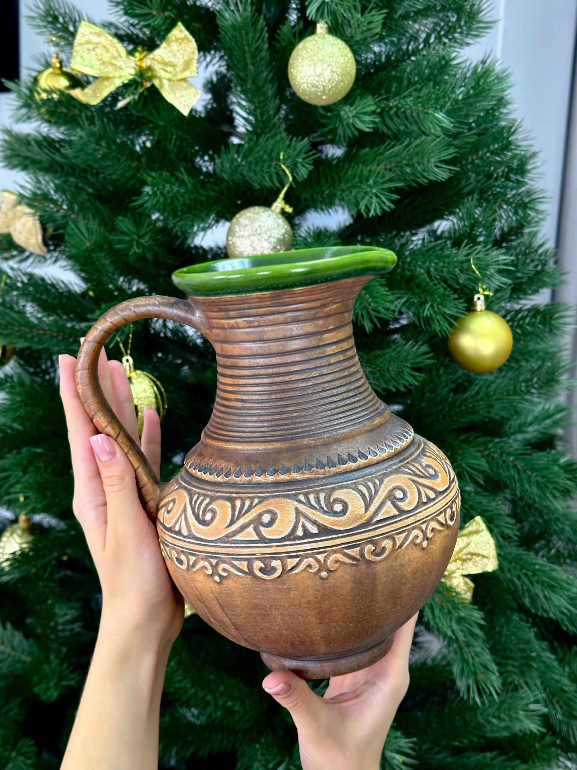 Набор глиняной посуды Рождественский Святой ужин на 6 человек Гражда Коричневый (17019-40) - фото 11