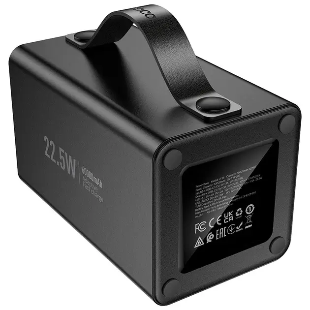 Батарея портативна Powerbank Hoco J138 Distant 22,5W/PD20W/DC12V 60000 mAh Black - фото 5 Батарея портативна Powerbank Hoco J138 Distant 22,5W/PD20W/DC12V 60000 mAh Black - фото 5