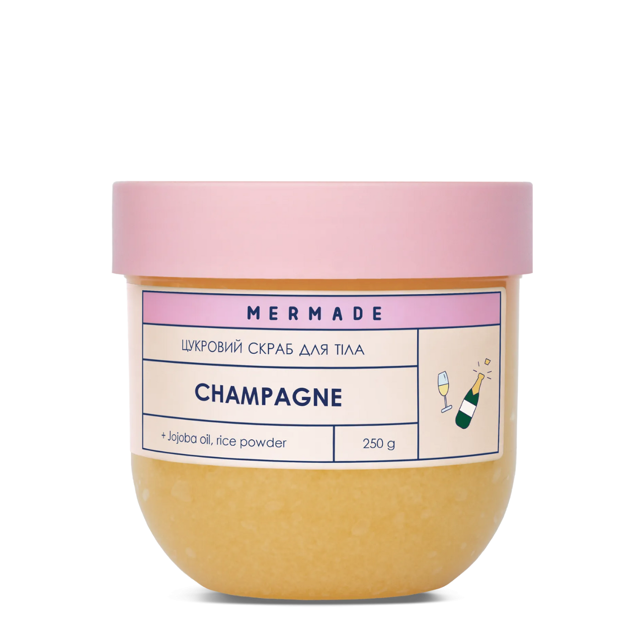 Скраб для тела Mermade Champagne/Cheers сахарный аромат Шампанское 250 г