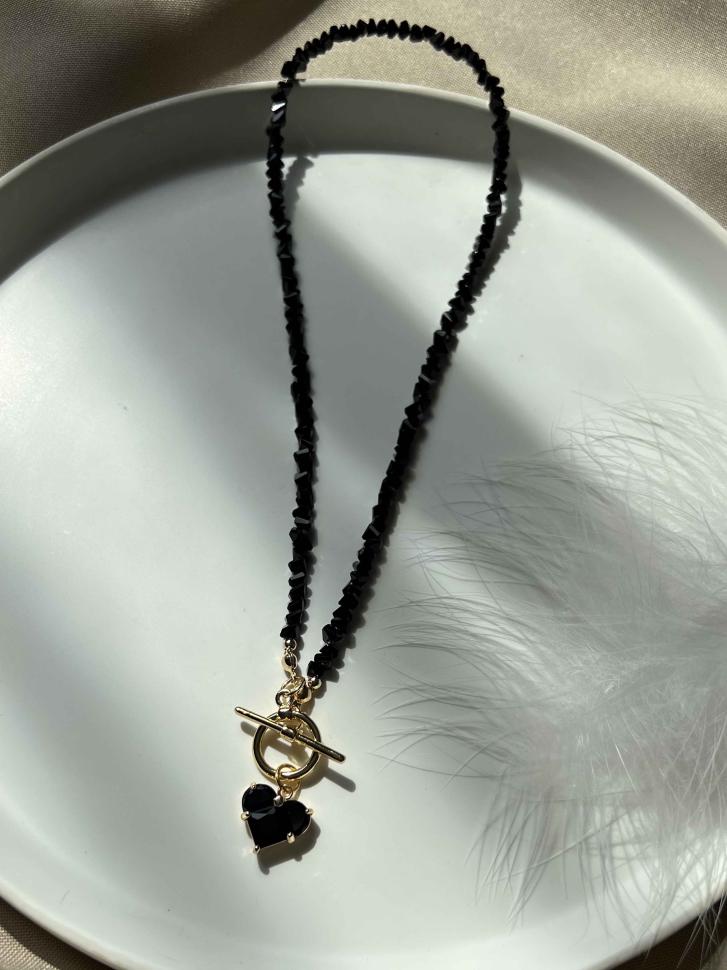 Кольє з чорним серцем (5556) - фото 4