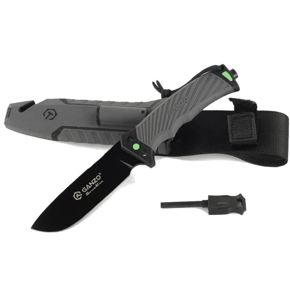 Ніж мисливський туристичний Ganzo G8012V2-GY Сірий (160161)