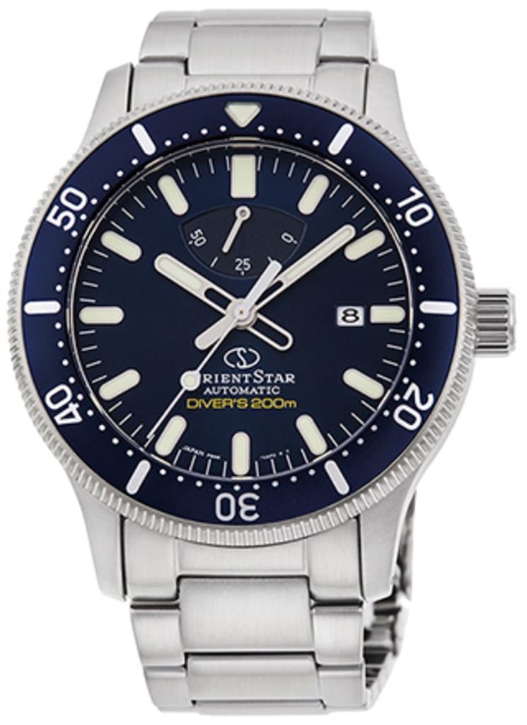 Наручные часы мужские Orient Star RE-AU0302L00B со стальным корпусом/сапфировым стеклом WR 200 м Синий (3124658581)