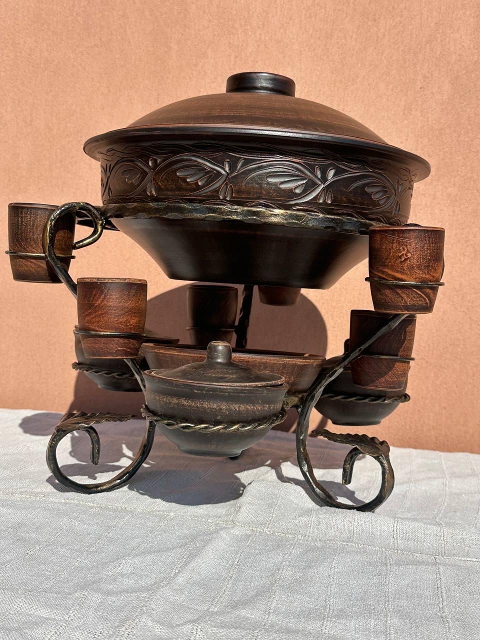 Набір столового посуду Господиня із червоної глини (2577449787) - фото 8