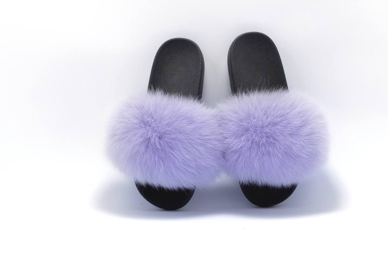 Тапочки Алвані з натуральним хутром песця р. 37 Фіолетовий - фото 2 Тапочки Алвані з натуральним хутром песця р. 37 Фіолетовий - фото 2
