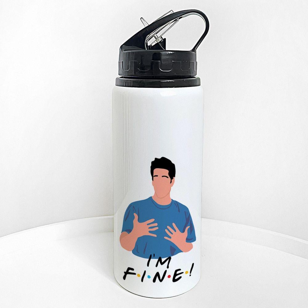 Бутылка для воды с трубочкой Presentville "I'm fine Друзья" 600 мл (PLV_25A027) Бутылка для воды с трубочкой Presentville "I'm fine Друзья" 600 мл (PLV_25A027)