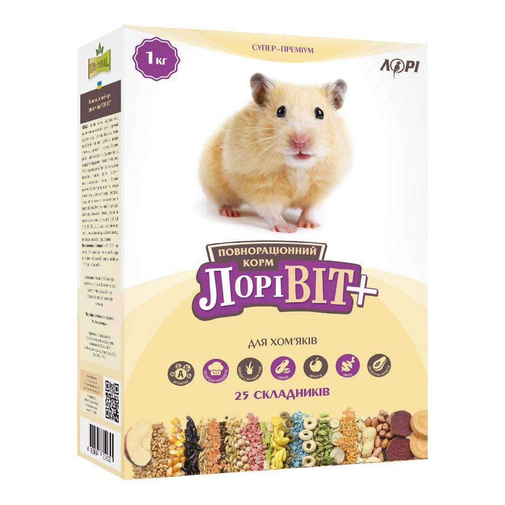 Корм для хомяков ЛориВит+ витаминизированный 2х1 кг (A-003239) Корм для хомяков ЛориВит+ витаминизированный 2х1 кг (A-003239)