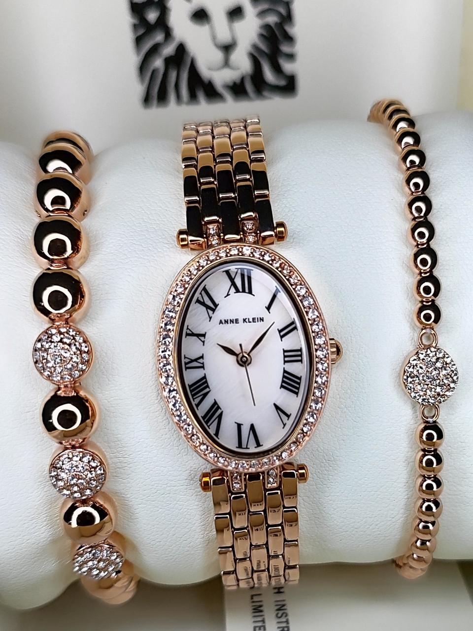Наручные часы женские Anne Klein AK/3970RGST с браслетом Розовое золото