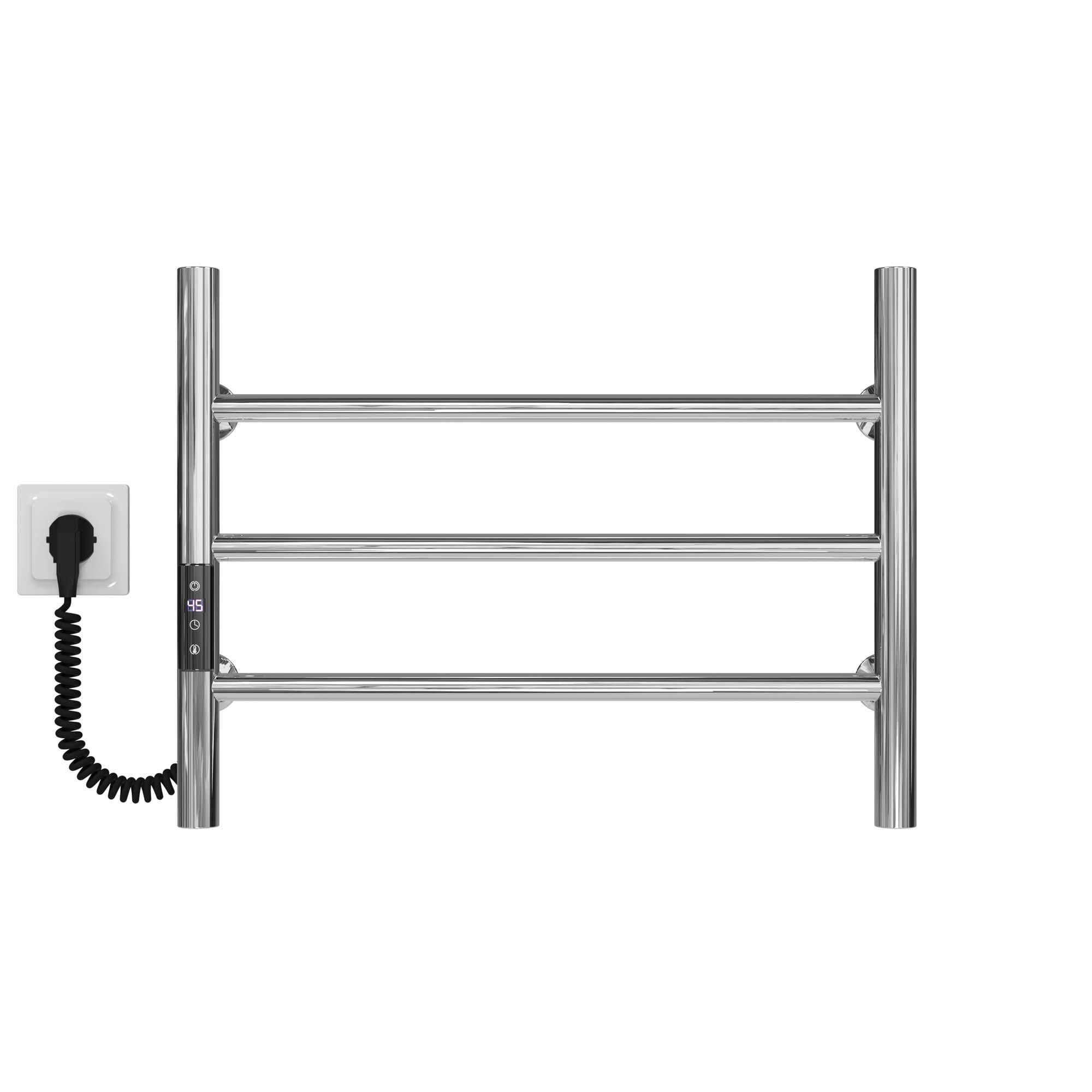 Полотенцесушитель электрический Deffi Орион П3 JD03 левое подключение нержавеющая сталь 400х500 мм Хром (C.OR.50.40.3.ECL1)