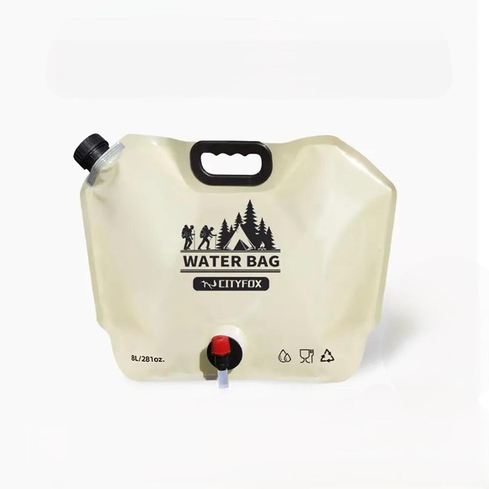 Ємність для води складна кемпінгова з ручкою і клапаном 8 л Khaki