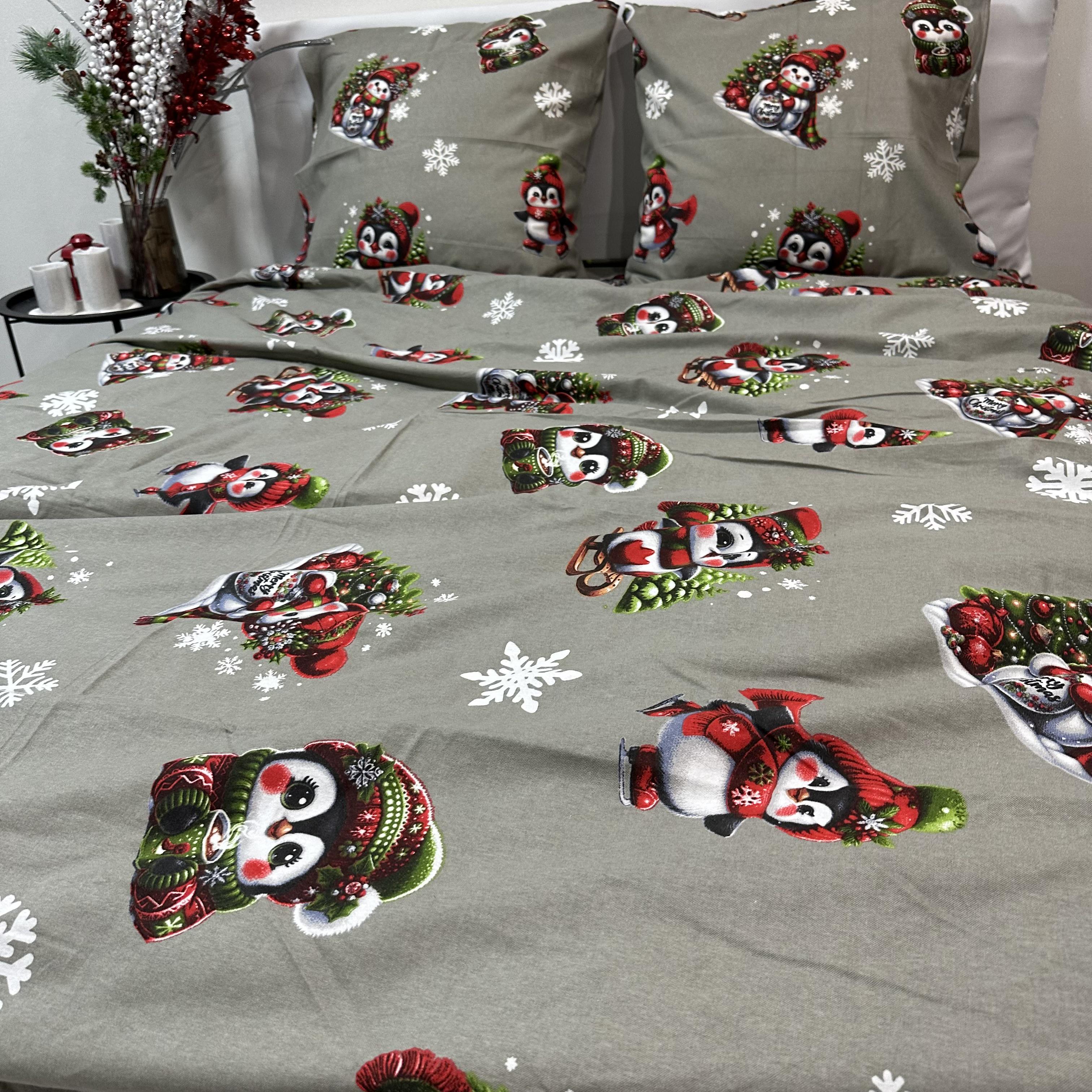 Комплект постільної білизни байкова Зимовий євро Хакі (байка 4-3) - фото 3 Комплект постільної білизни байкова Зимовий євро Хакі (байка 4-3) - фото 3