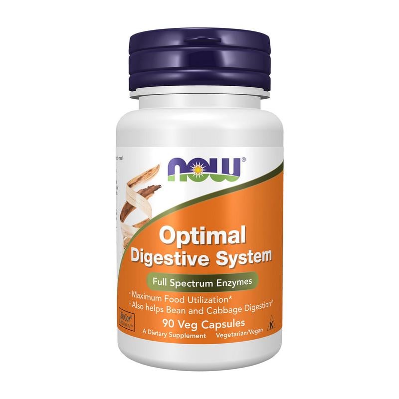 Фермент для пищеварения с альфа-галактозидазой NOW Optimal Digestive System 90 вер. капс.