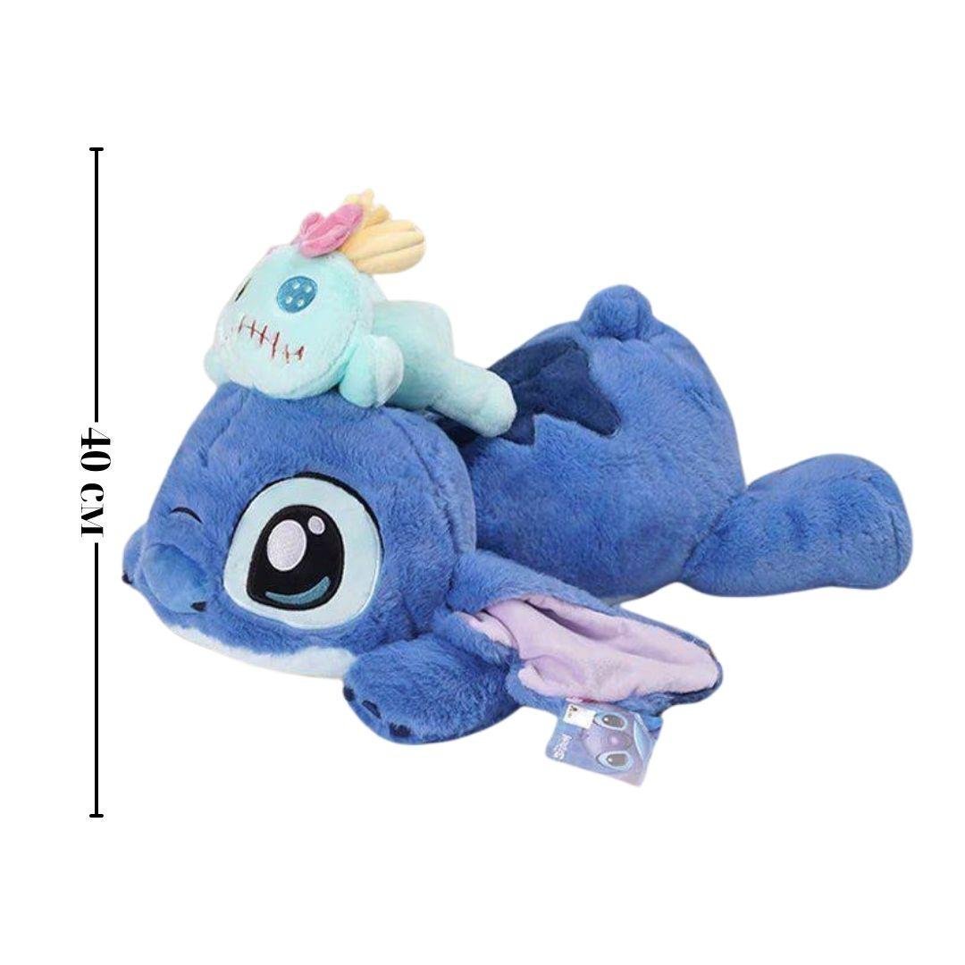 Мягкая игрушка Стич лежащий с куклой 40 см (24984682) - фото 2 Мягкая игрушка Стич лежащий с куклой 40 см (24984682) - фото 2