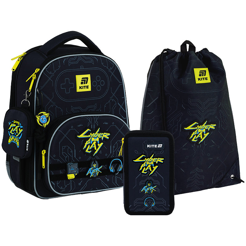Школьный набор KITE Education Cyber SET_K25-556M-2 рюкзак/пенал/сумка (4063276262813)