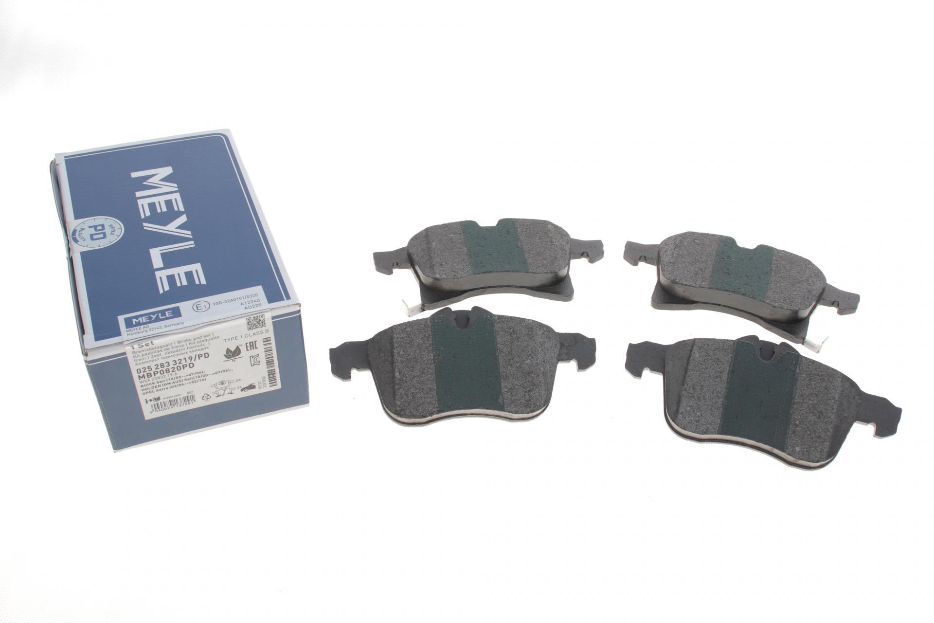Колодки гальмівні передні Meyle для Opel Combo 01- Ate (025 283 3219/PD)