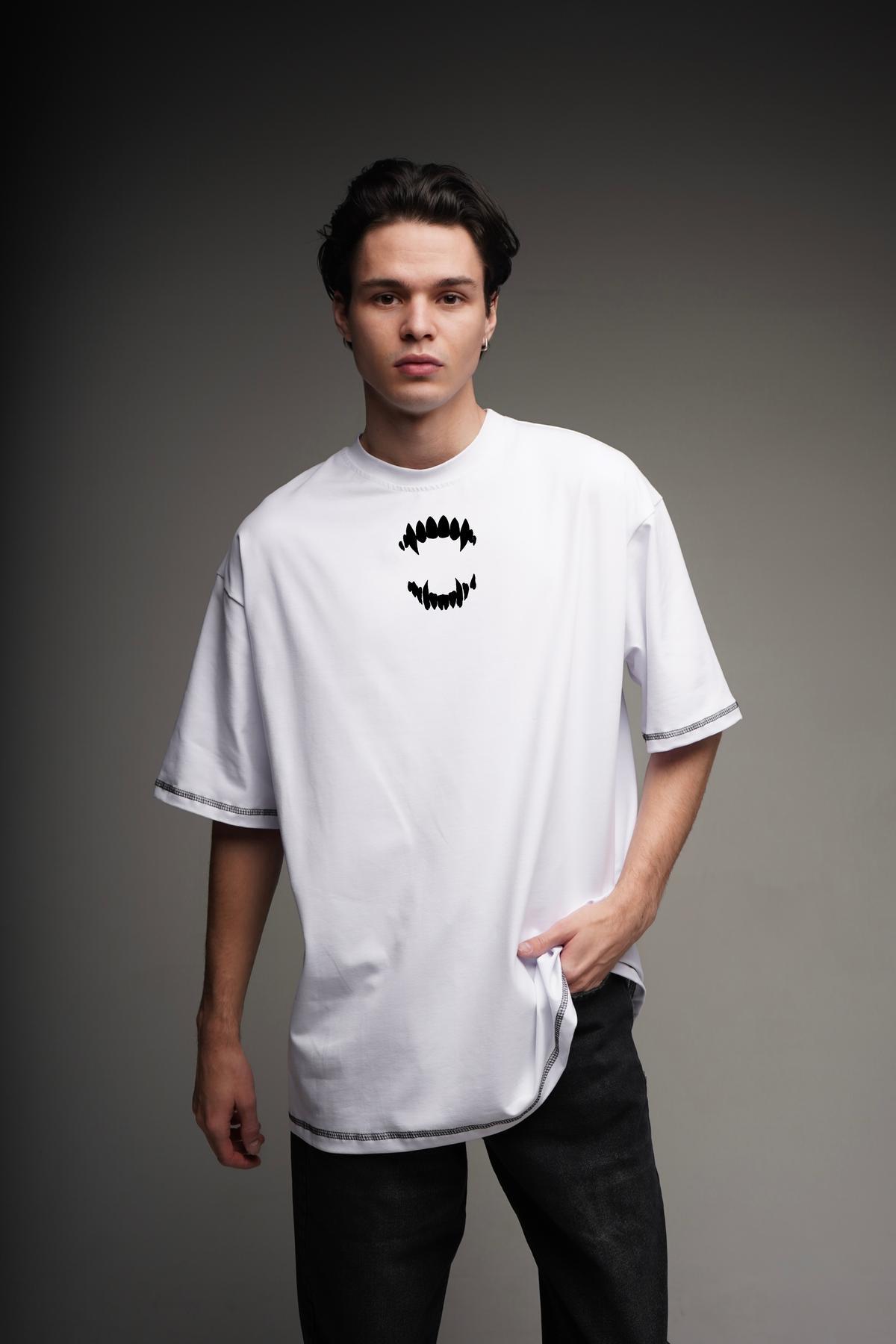 Футболка оверсайз Teeth S/M Белый (26319/1/1) Футболка оверсайз Teeth S/M Белый (26319/1/1)