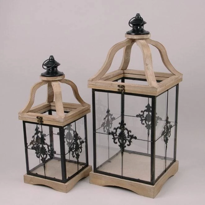 Комплект деревянных фонарей FHQJ23-085 2 шт. (39556)