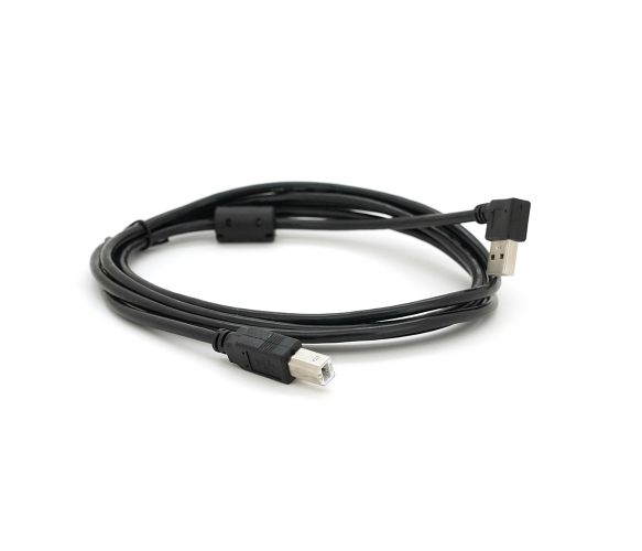 Кабель Ritar USB 2.0 AM/BM 2 м штекер 90° Black (26450751)