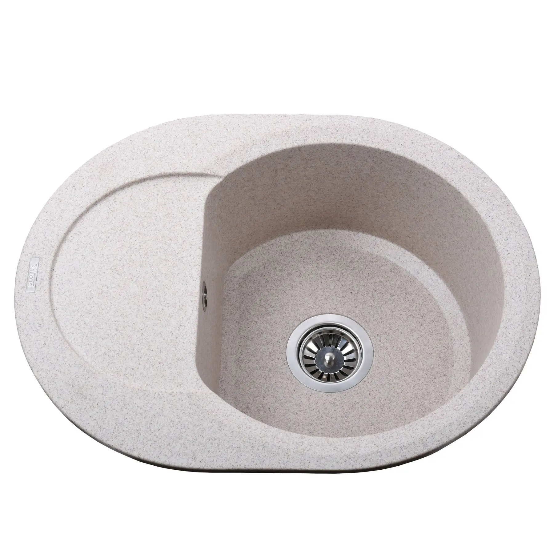 Мойка гранитная Globus Lux MORAINE А0008 600х470 мм Миндаль (GSR-00002986)