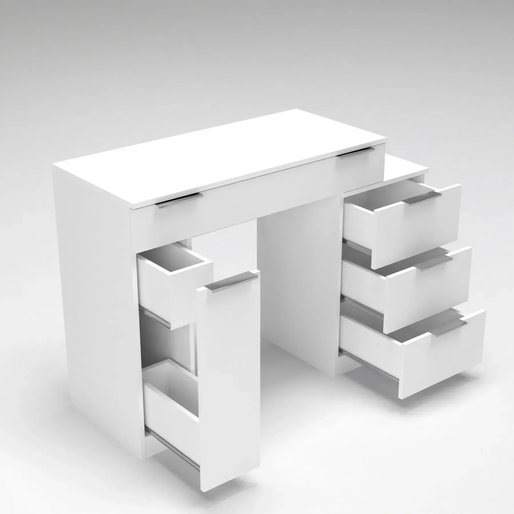 Стіл-трюмо туалетний Kontinent Krystal 1200х452х847 мм Білий (59321146) - фото 4 Стіл-трюмо туалетний Kontinent Krystal 1200х452х847 мм Білий (59321146) - фото 4