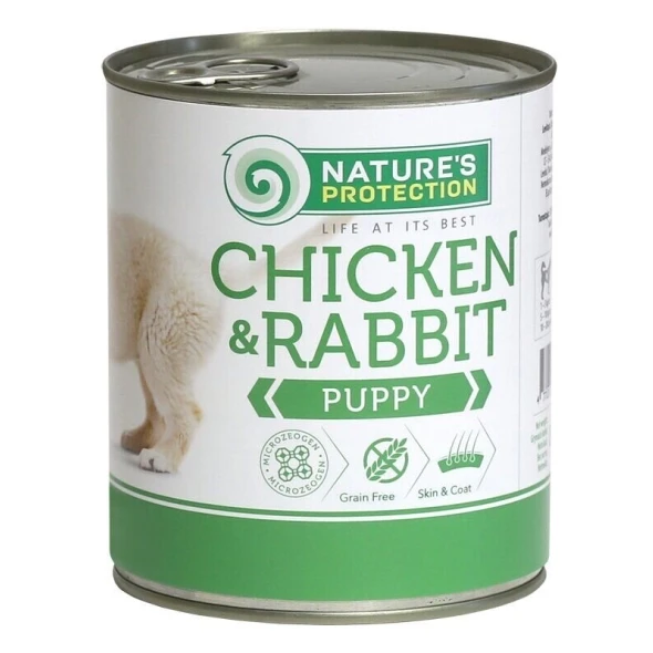Влажный корм для щенков с курятиной и крольчатиной Nature's Protection Puppy Chicken & Rabbit 400 г