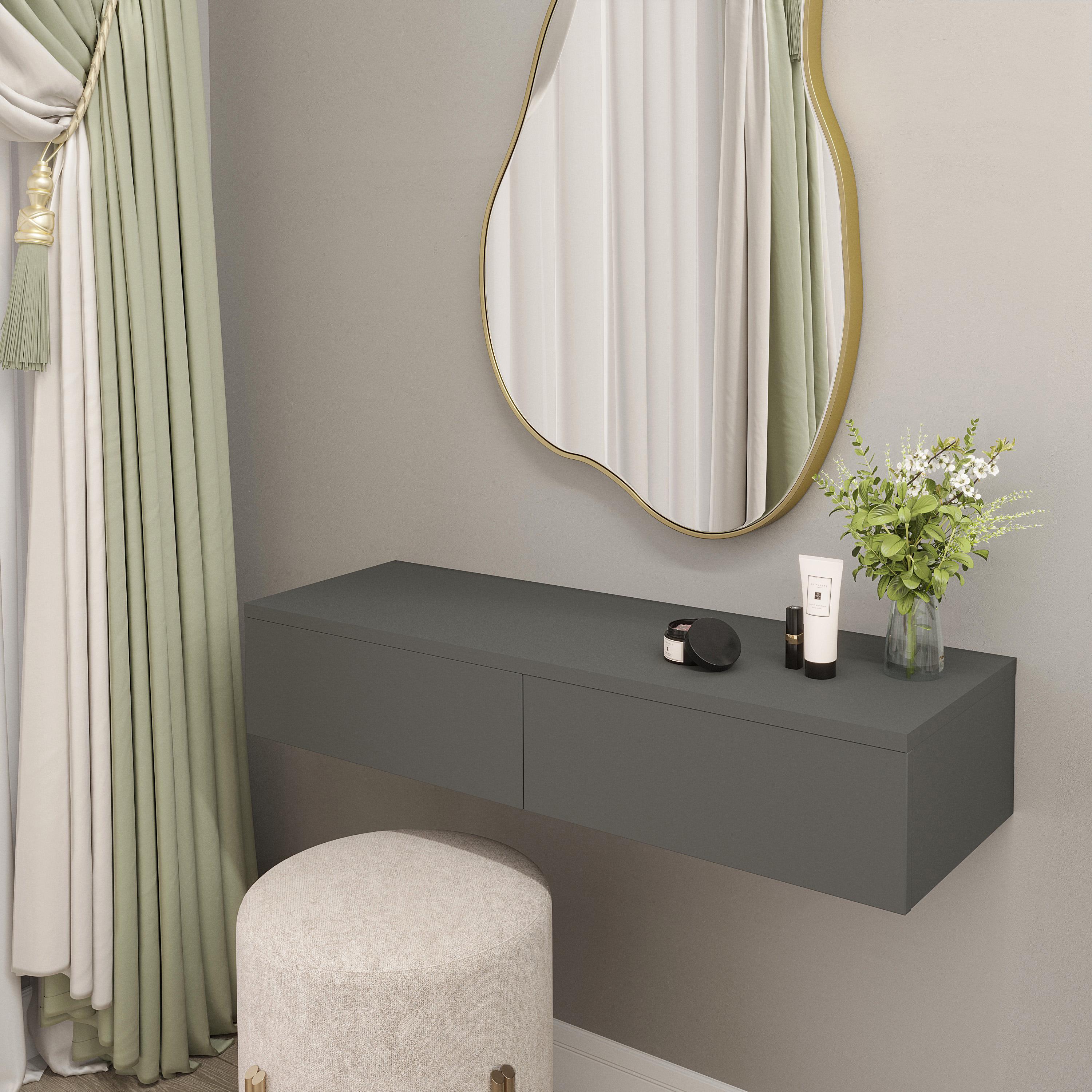 Підвісний туалетний стіл T-226 1000x185x310 мм Антрацит - фото 1 Підвісний туалетний стіл T-226 1000x185x310 мм Антрацит - фото 1