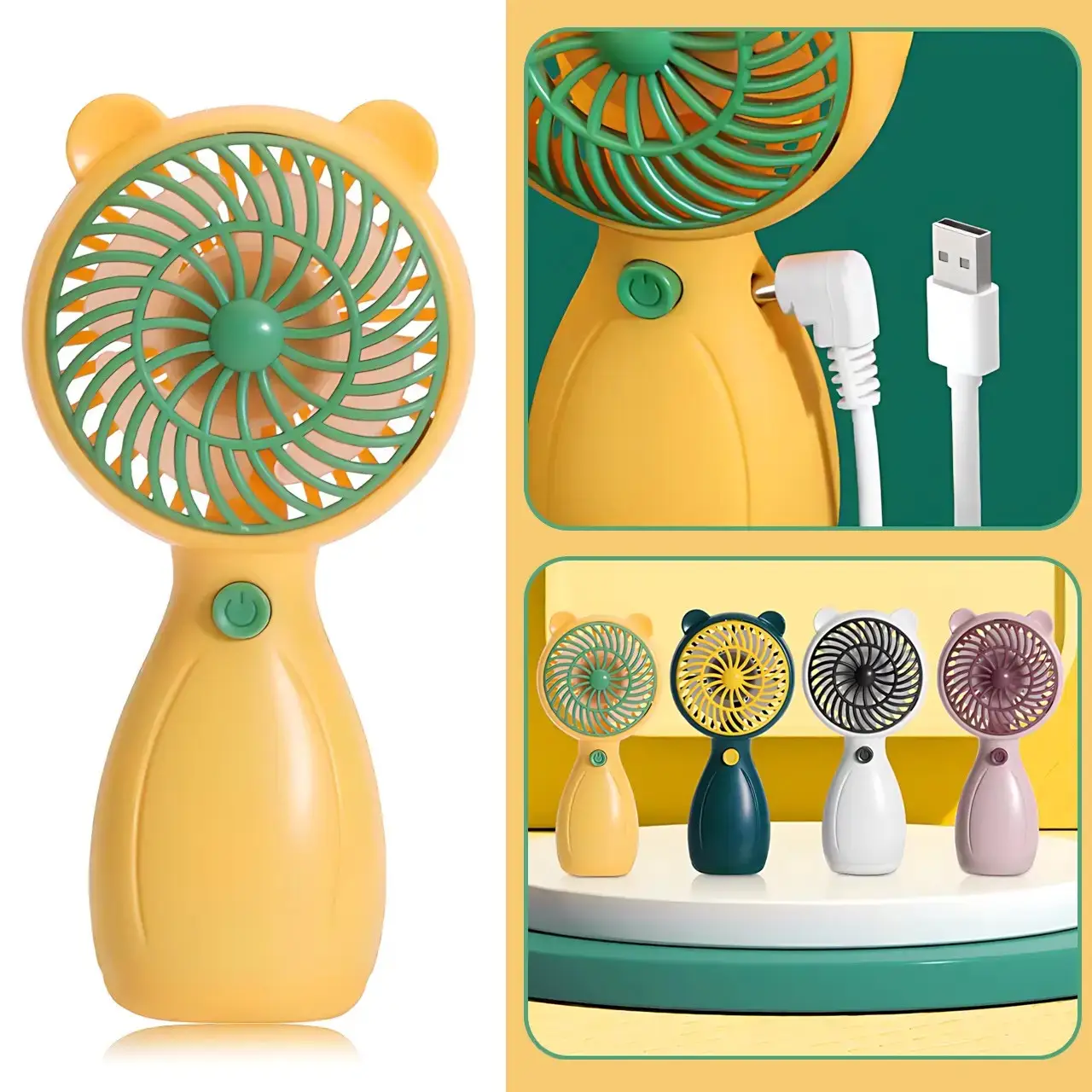 Вентилятор ручной Handy Mini Fan JX-998 с ручкой d 6 см Желтый (ML-04462-4) - фото 2 Вентилятор ручной Handy Mini Fan JX-998 с ручкой d 6 см Желтый (ML-04462-4) - фото 2