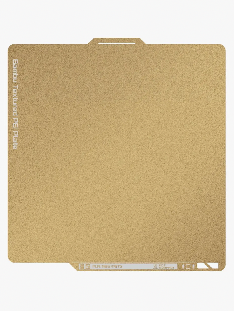 Текстурированная пластина c PEI покрытием Bambulab X1/P1P Золотой (945218-FAP007-Textured)