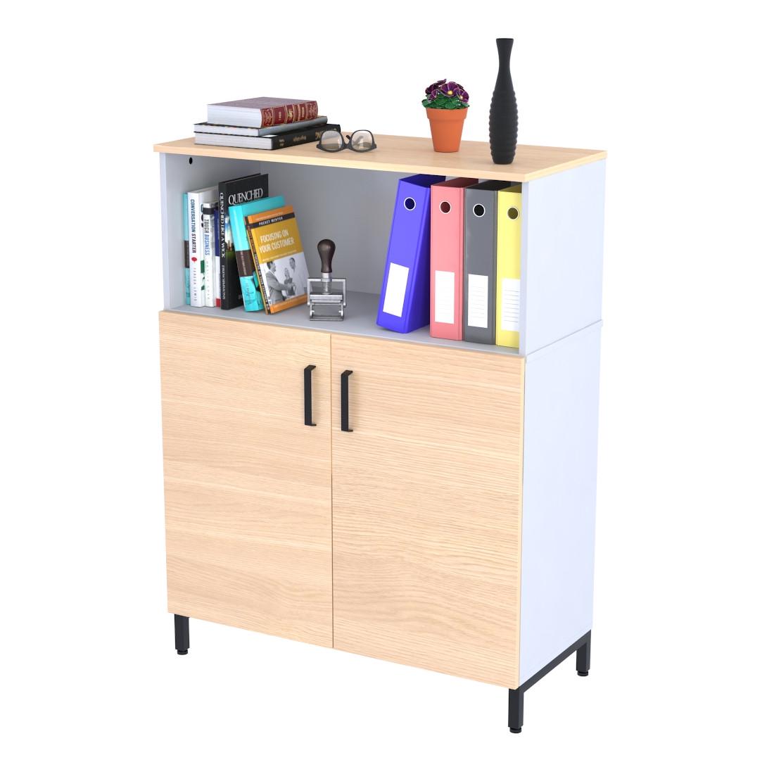 Тумба офисная LTO-900-1200 Белый/Дуб Борас - фото 2 Тумба офисная LTO-900-1200 Белый/Дуб Борас - фото 2