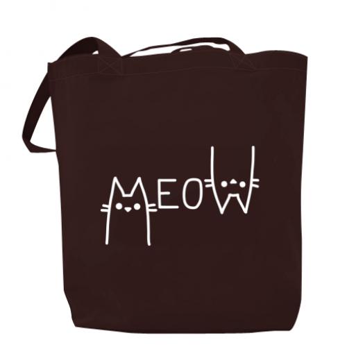 Шоппер Meow Cats 37x41 см Шоколадный (3627455-12-99322)