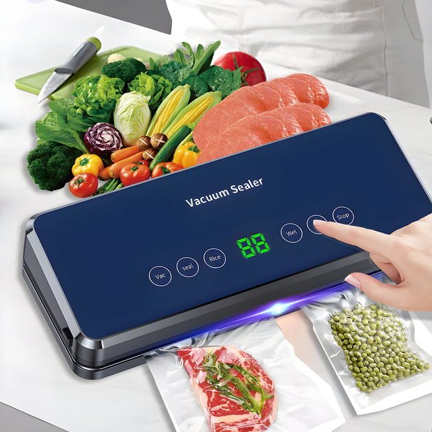 Упаковщик вакуумный для сухих и влажных продуктов с функцией стерилизации/встроенным ножом/импульсным режим (27060445)