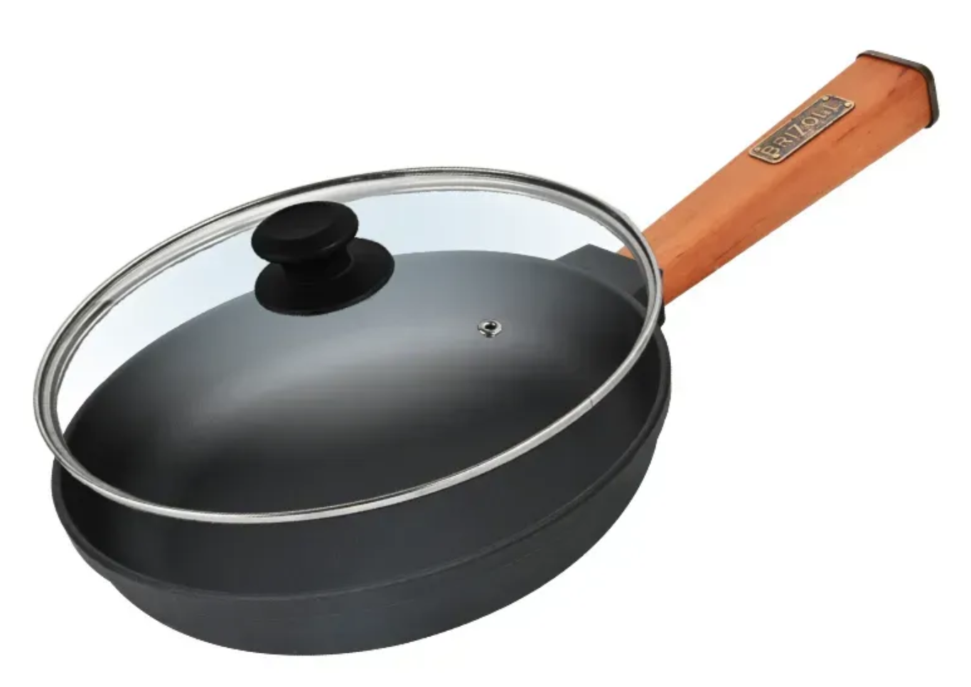 Сковорода с стеклянной крышкой чугунная Brizoll Optima 220х40 мм Черный (O2240-P-C) Сковорода с стеклянной крышкой чугунная Brizoll Optima 220х40 мм Черный (O2240-P-C)