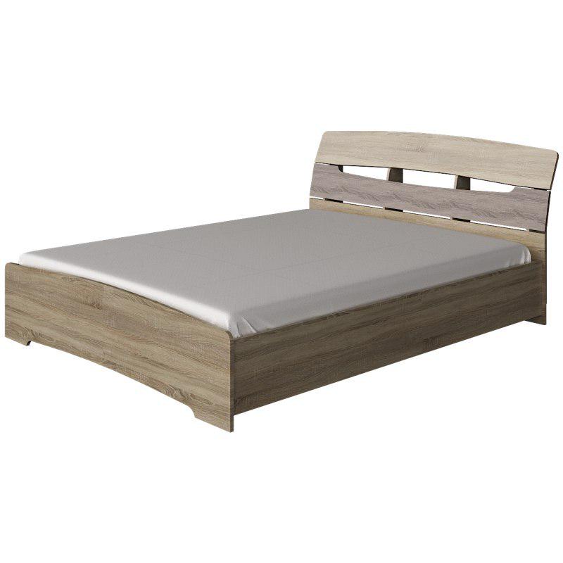 Двуспальная кровать Everest Марго 160х200 см без матраса Дуб сонома/Трюфель